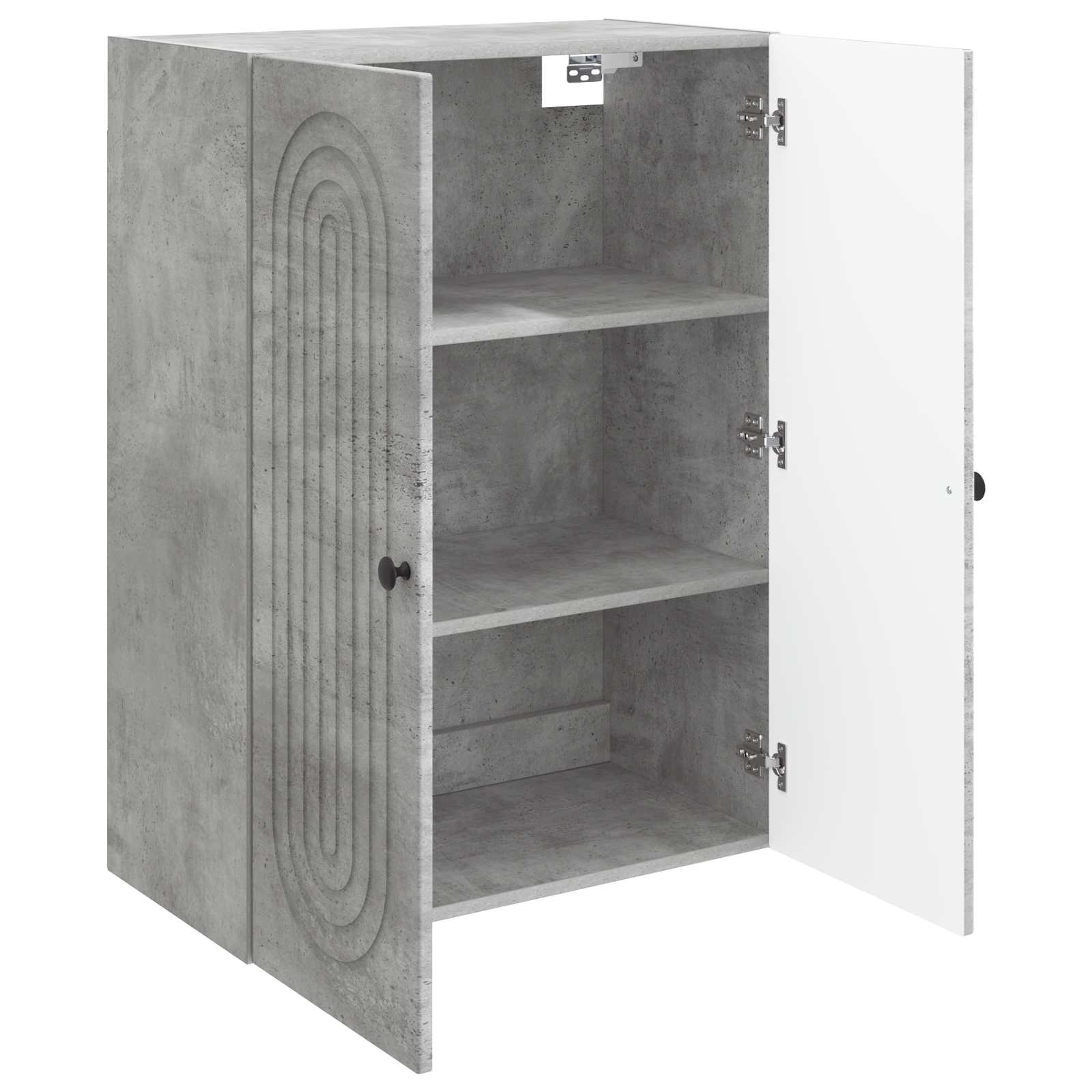 Wandschrank Betongrau 66 x 34,5 x 90 cm Holzwerkstoff