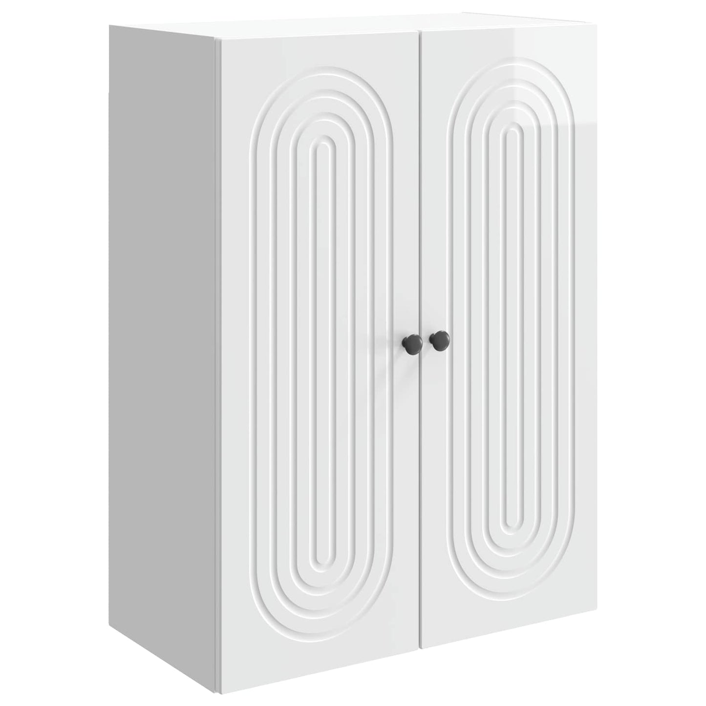 Wandschrank Hochglanz Weiß 66 x 34,5 x 90 cm Holzwerkstoff