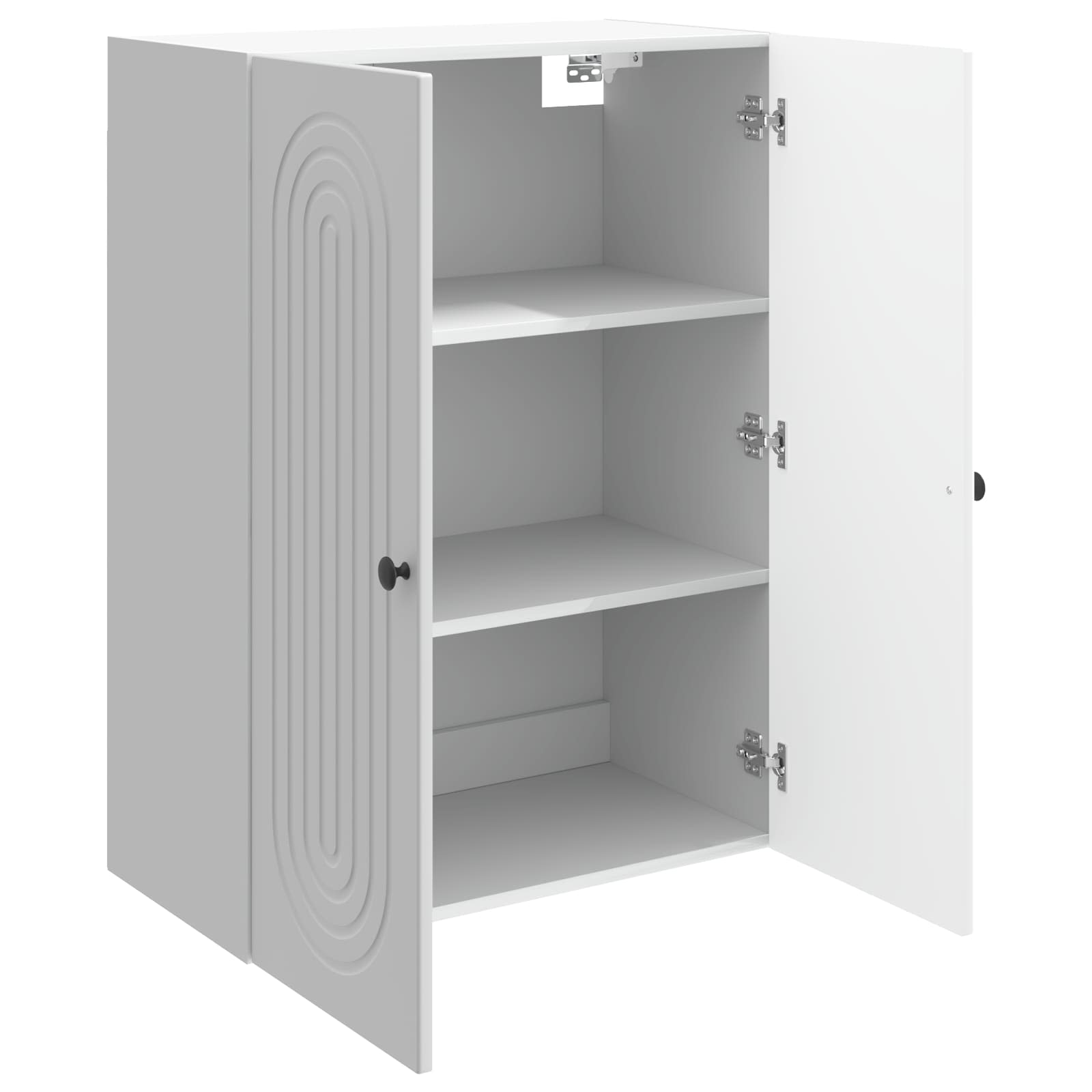Wandschrank Hochglanz Weiß 66 x 34,5 x 90 cm Holzwerkstoff