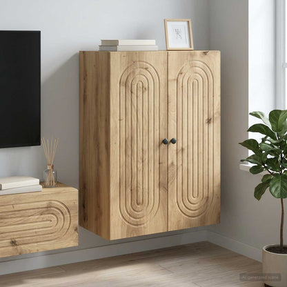 Wandschrank 66 x 34,5 x 90 cm Holzwerkstoff Artisan-Eiche