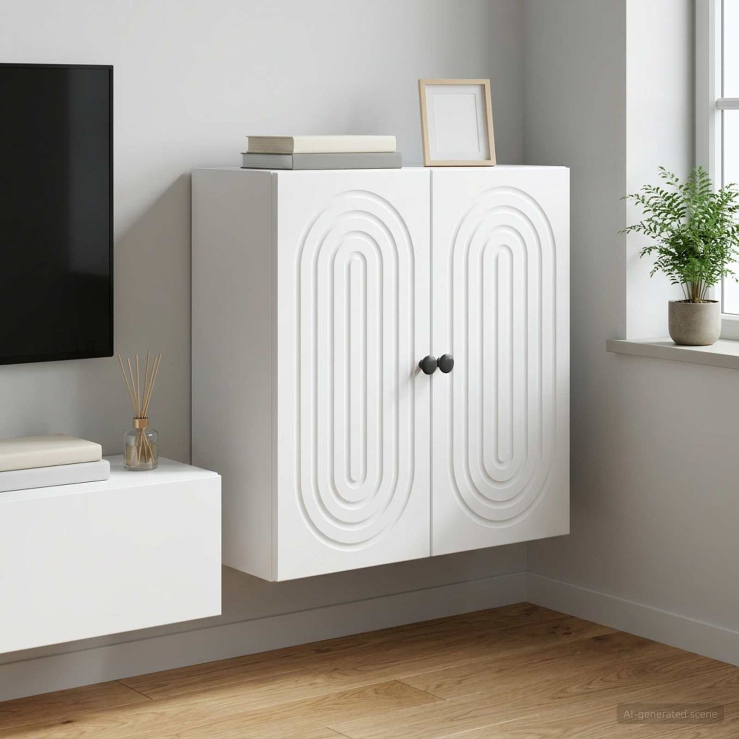 Wandschrank Weiß 59 x 31 x 60 cm Holzwerkstoff