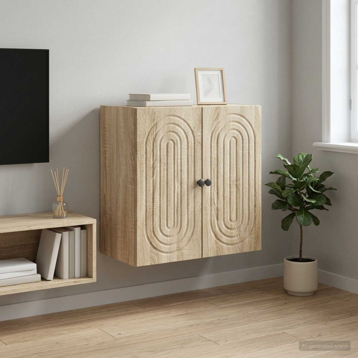 Wandschrank Sonoma-Eiche 59 x 31 x 60 cm Holzwerkstoff