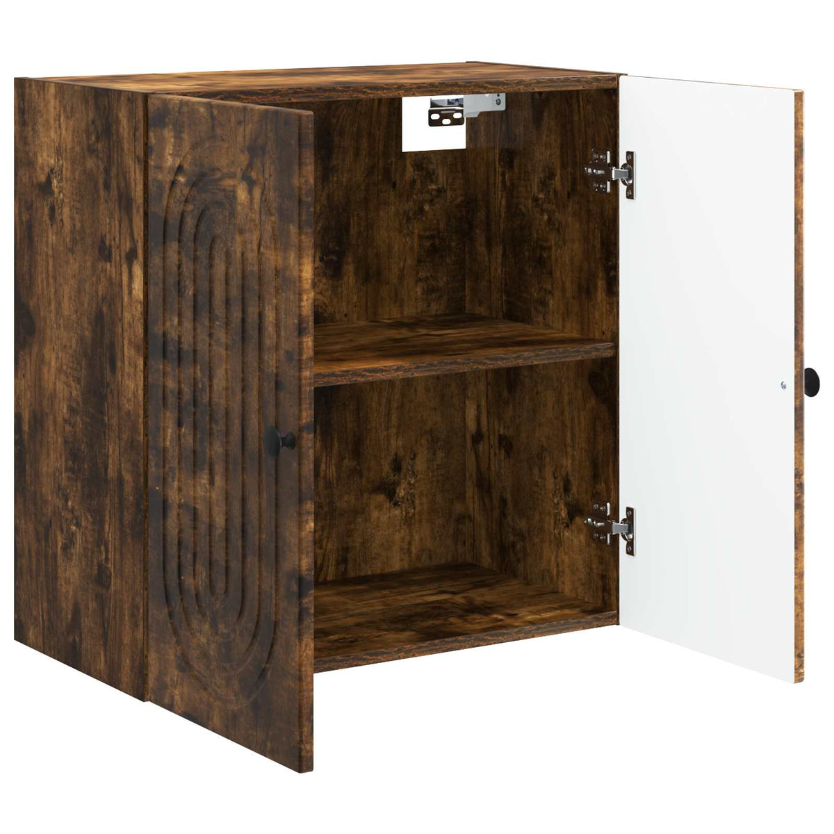 Wandschrank 59 x 31 x 60 cm Holzwerkstoff Geräucherte Eiche