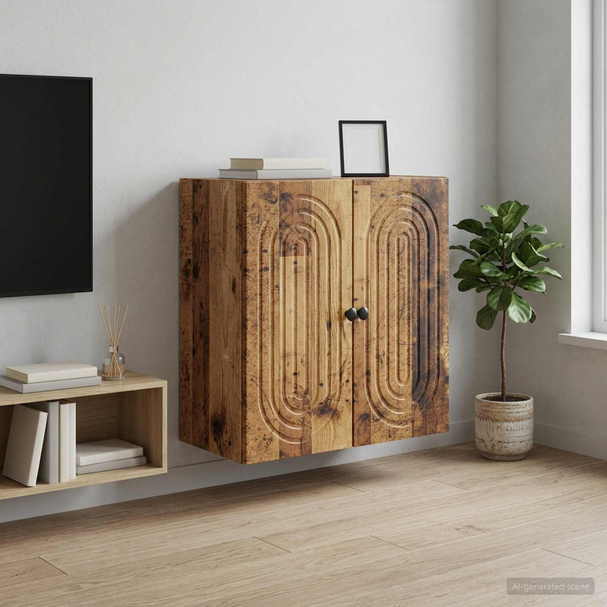 Wandschrank Altholz 59 x 31 x 60 cm Holzwerkstoff