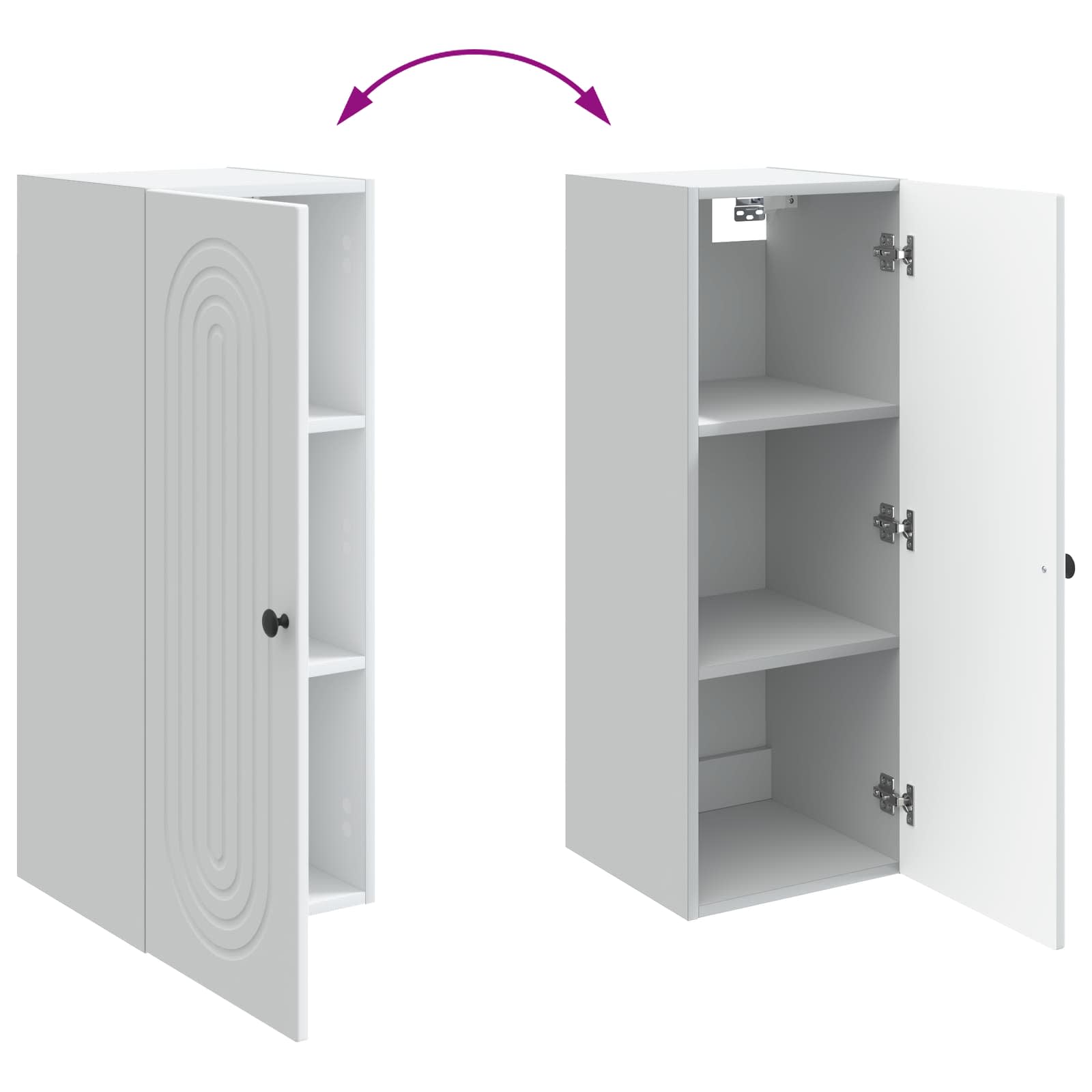 Wandschrank Weiß 33 x 34,5 x 90 cm Holzwerkstoff