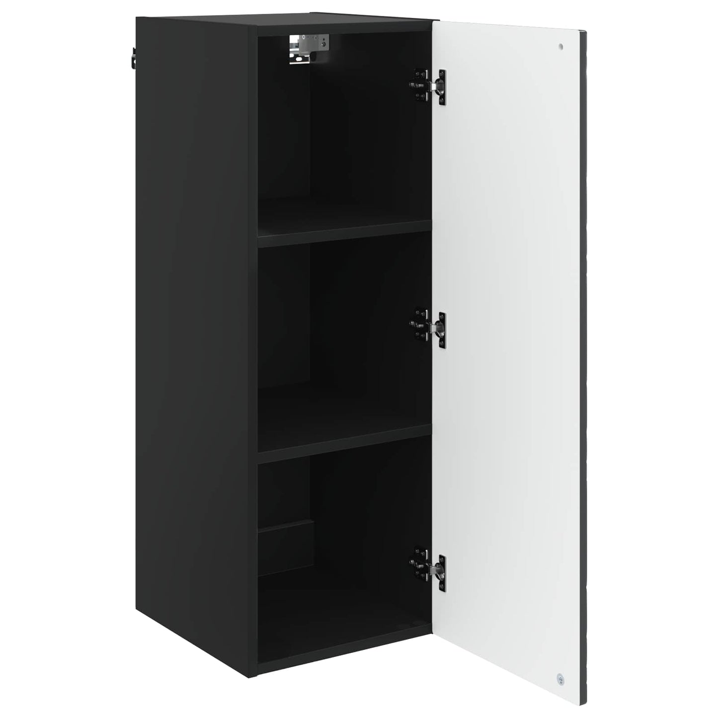 Wandschrank Schwarz 33 x 34,5 x 90 cm Holzwerkstoff