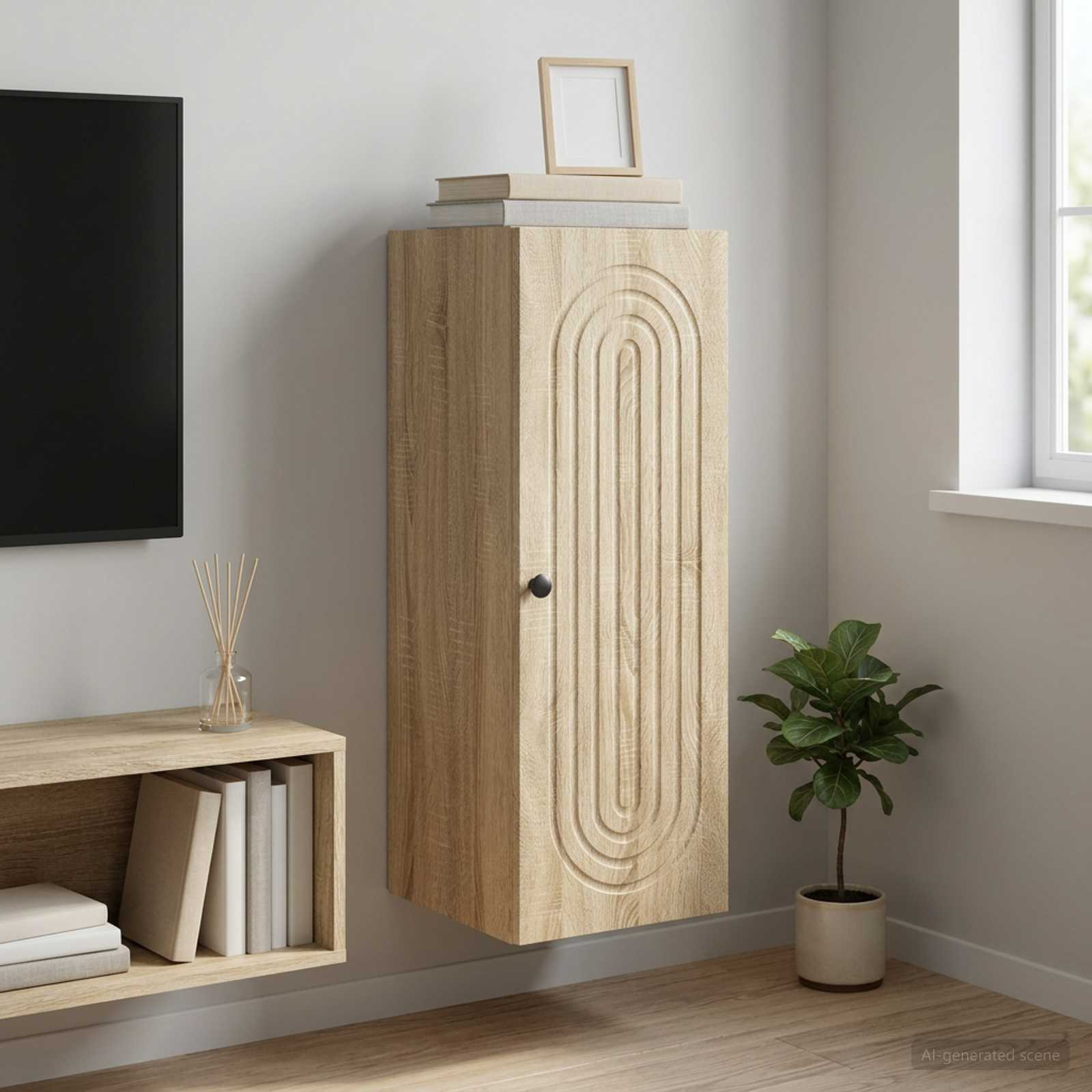 Wandschrank Sonoma-Eiche 33 x 34,5 x 90 cm Holzwerkstoff
