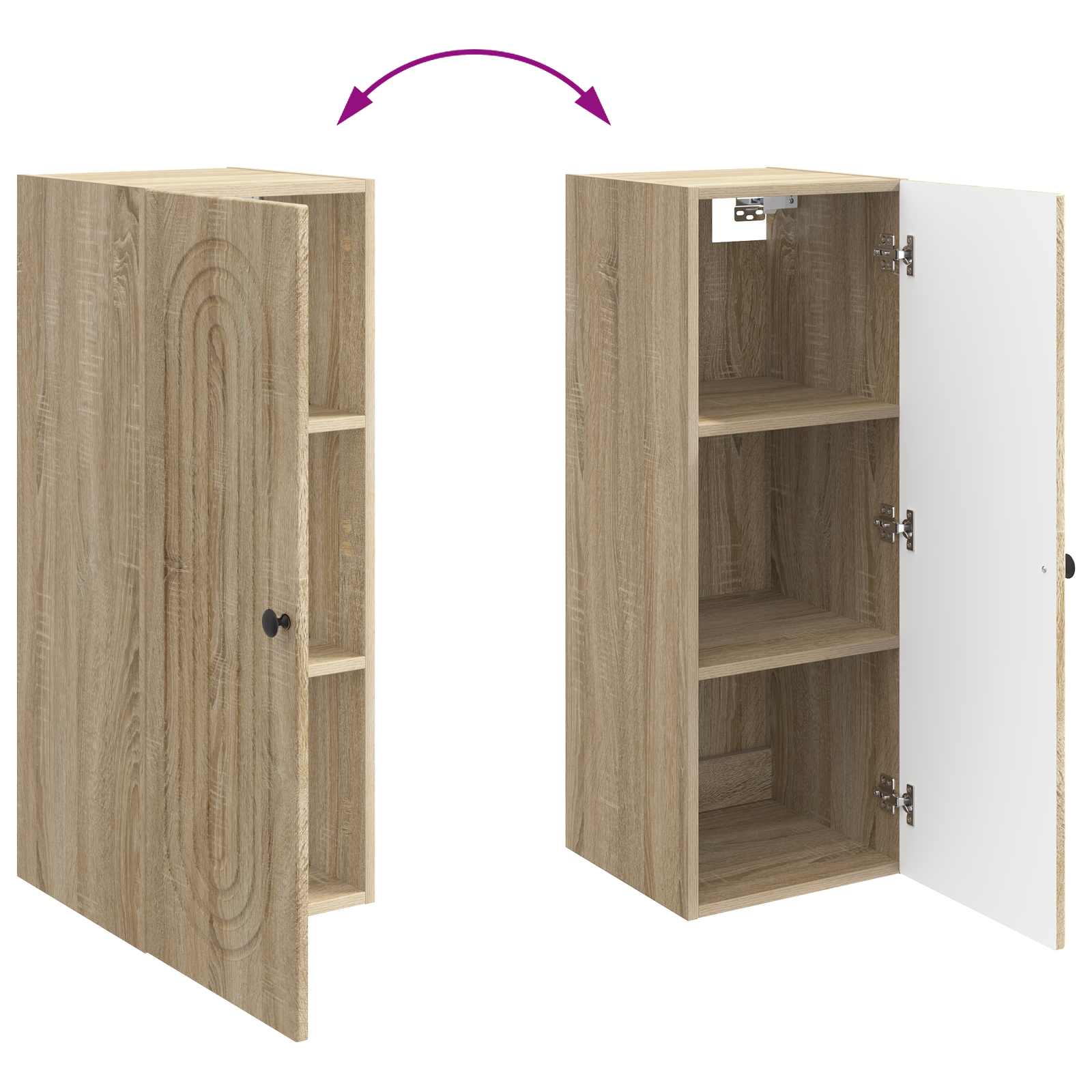 Wandschrank Sonoma-Eiche 33 x 34,5 x 90 cm Holzwerkstoff