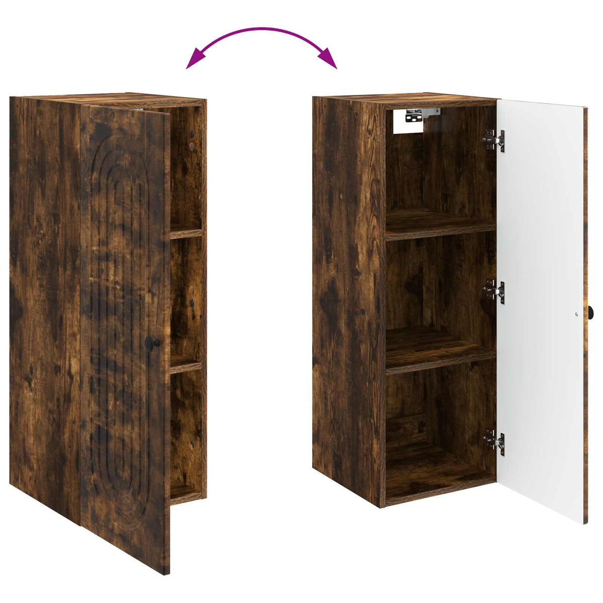 Wandschrank Geräucherte Eiche 33 x 34,5 x 90 cm Holzwerkstoff