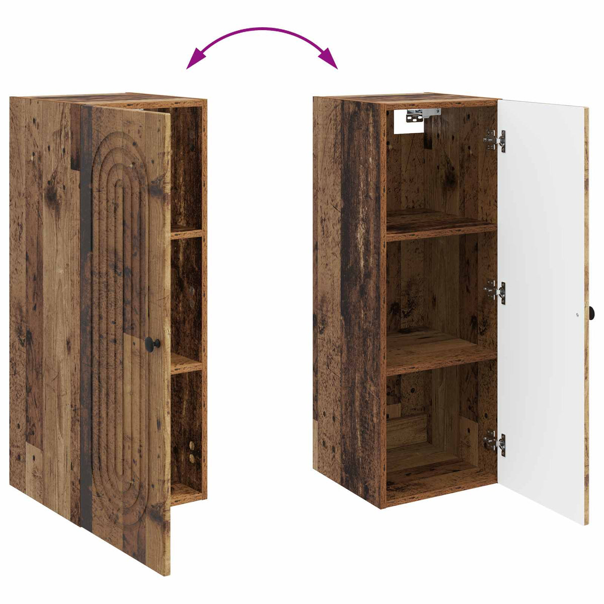 Wandschrank Altholz 33 x 34,5 x 90 cm Holzwerkstoff