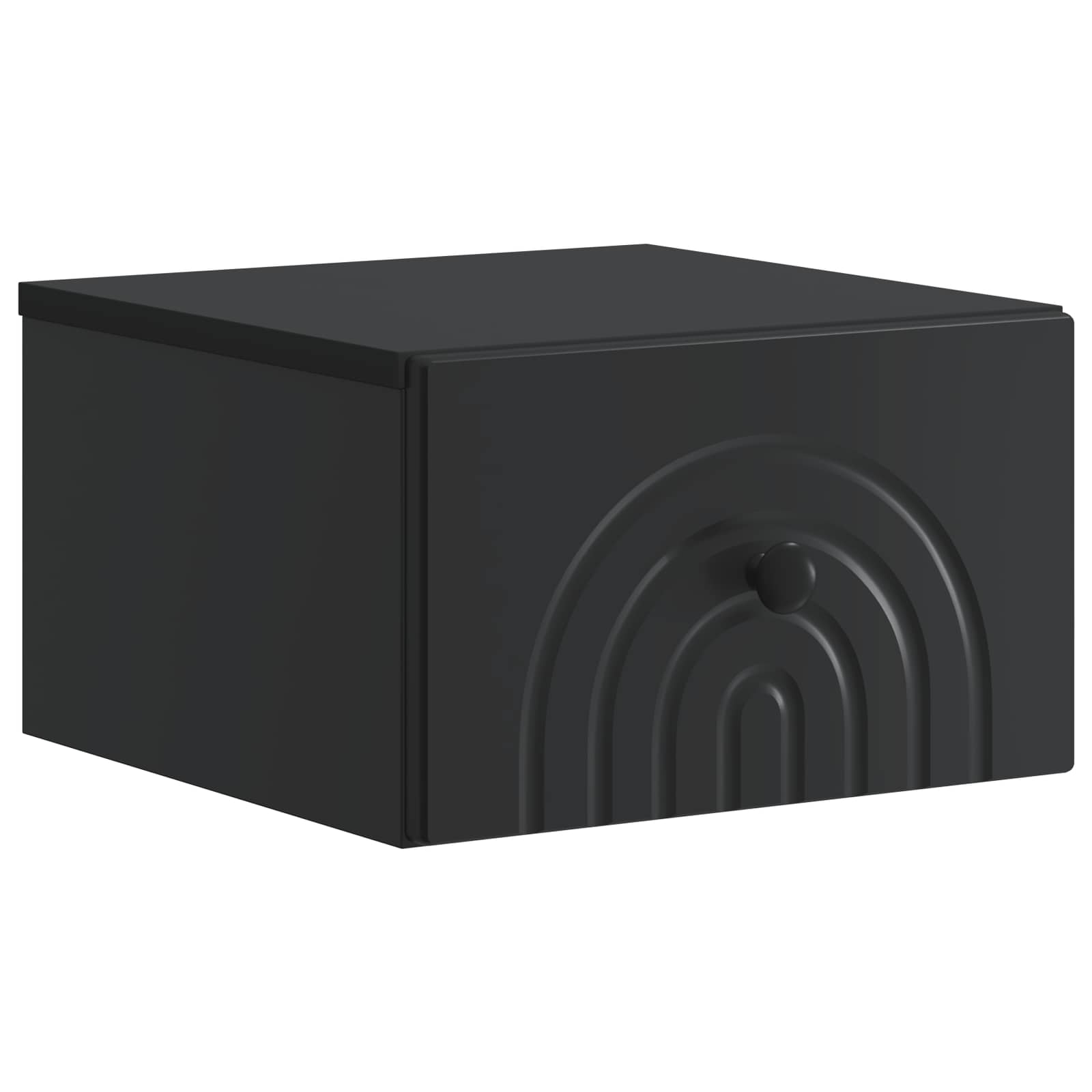 Wandmontierter Nachttisch 2 stk. Schwarz 33 x 34,5 x 20 cm