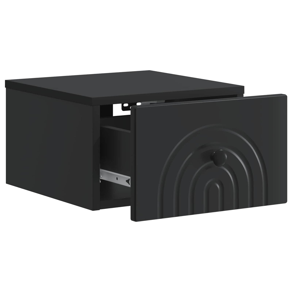 Wandmontierter Nachttisch 2 stk. Schwarz 33 x 34,5 x 20 cm