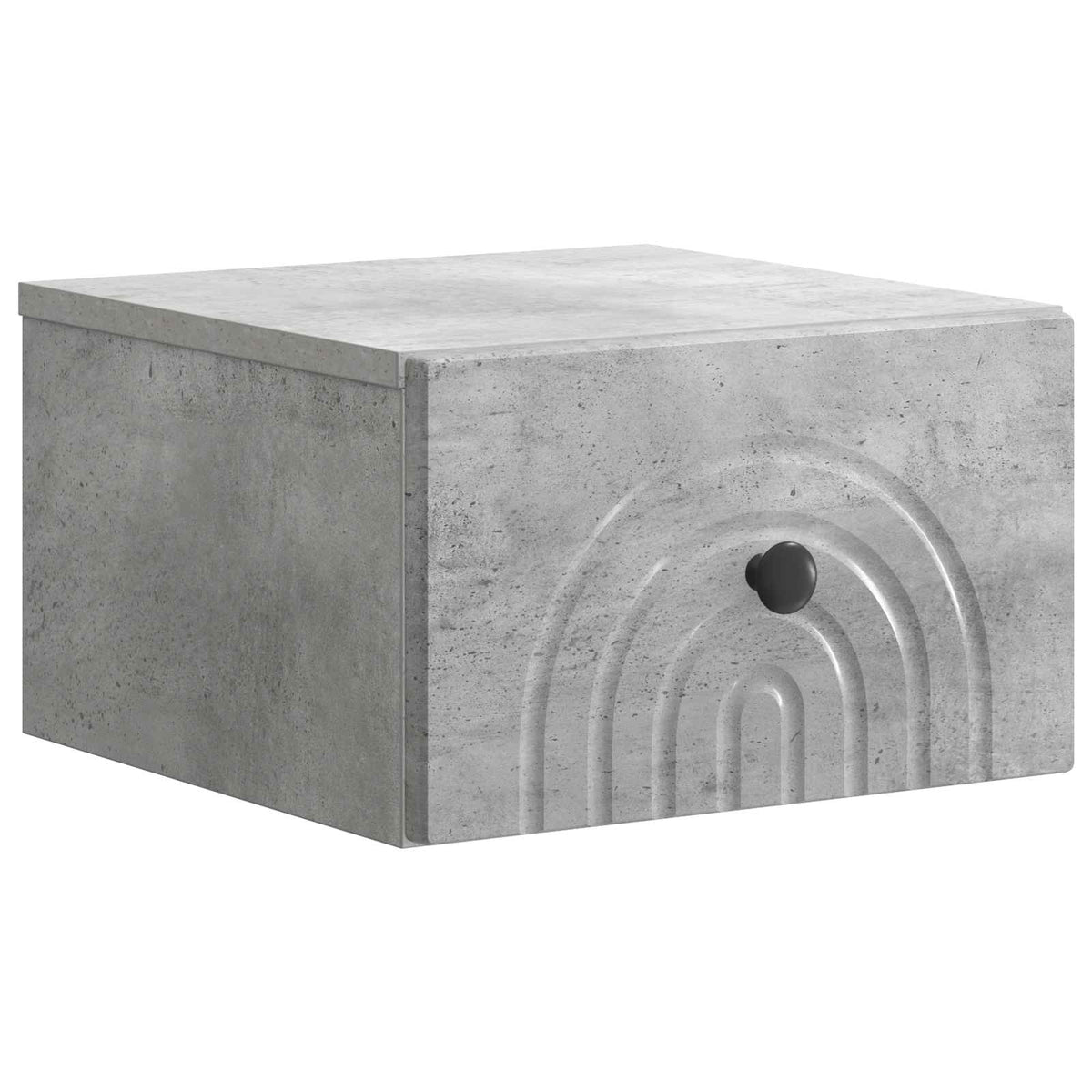 Wandmontierter Nachttisch 2 stk. Betongrau 33 x 34,5 x 20 cm