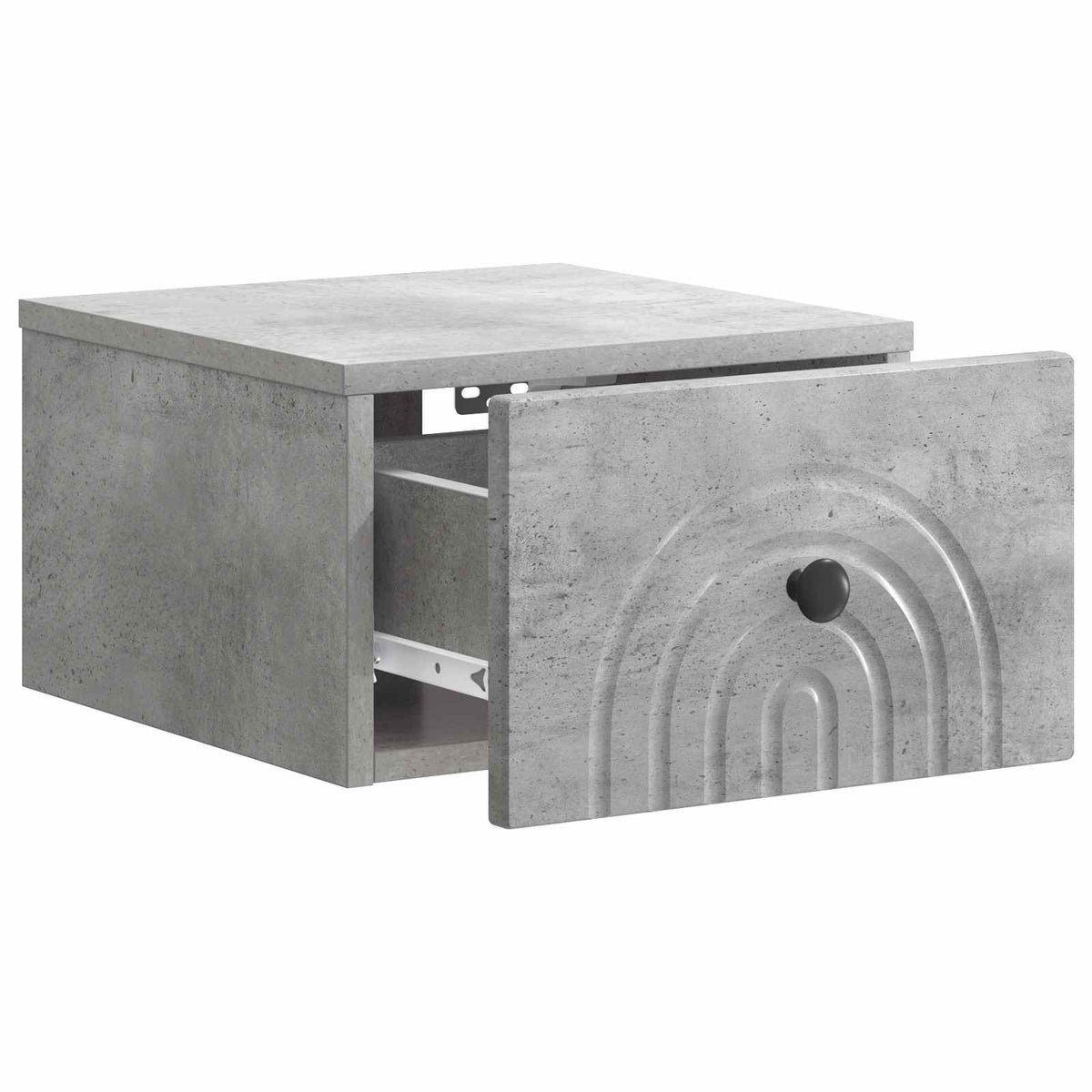 Wandmontierter Nachttisch 2 stk. Betongrau 33 x 34,5 x 20 cm