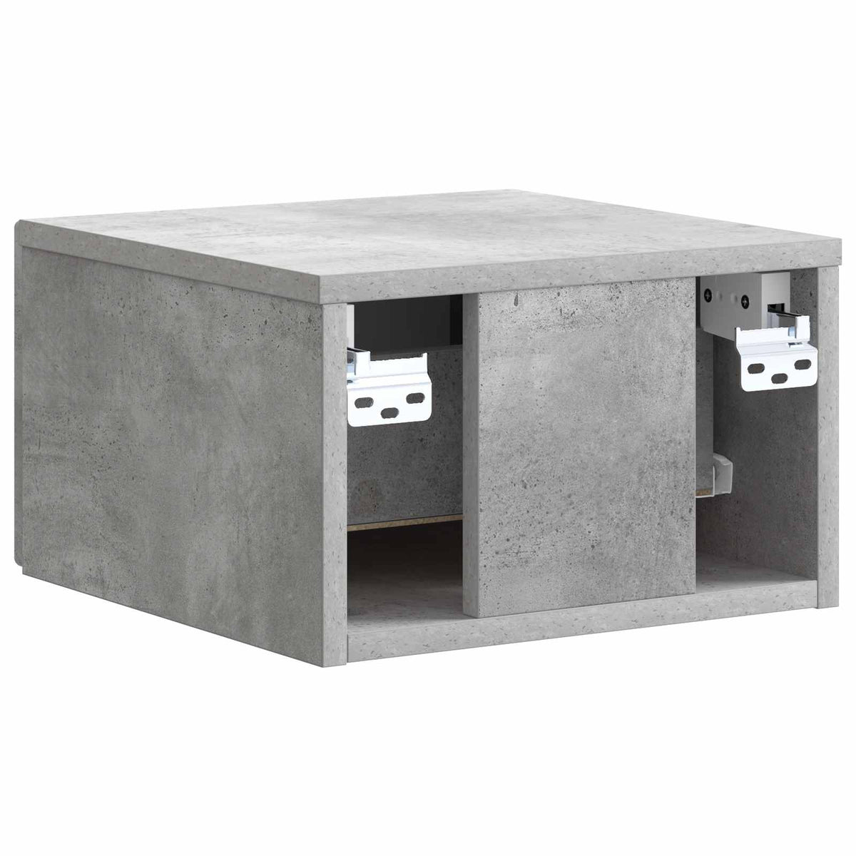 Wandmontierter Nachttisch 2 stk. Betongrau 33 x 34,5 x 20 cm