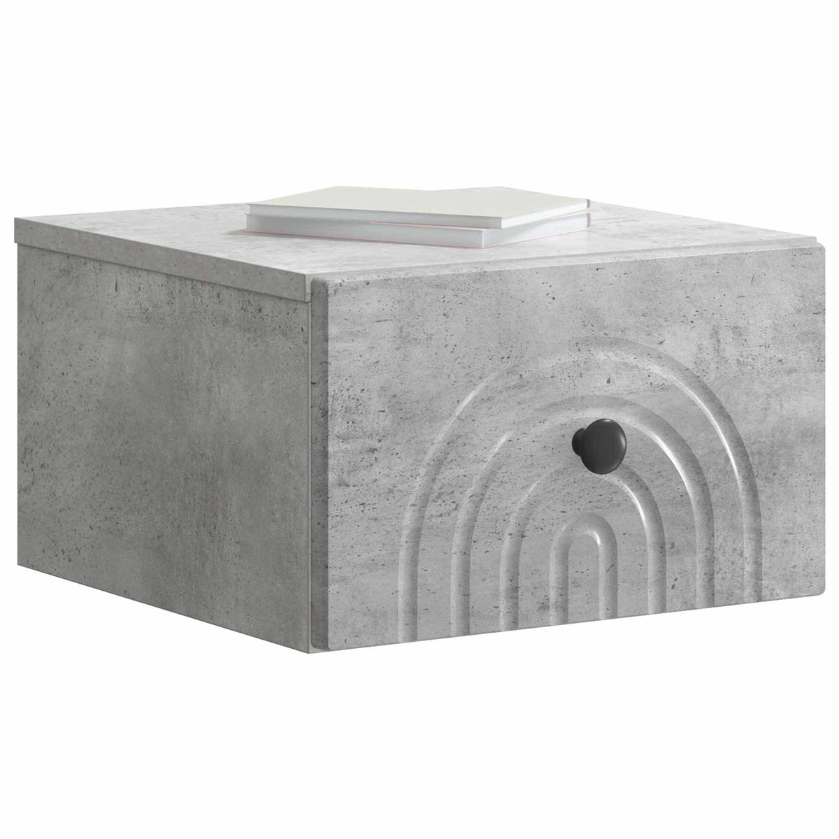 Wandmontierter Nachttisch 2 stk. Betongrau 33 x 34,5 x 20 cm