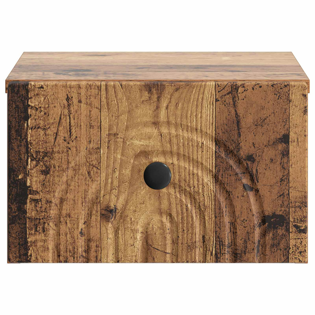 Wandmontierter Nachttisch 2 stk. Altholz 33 x 34,5 x 20 cm