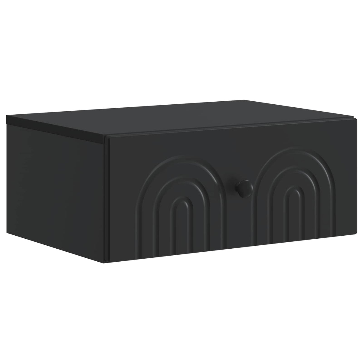 Wandmontierter Nachttisch 2 Stk. Schwarz 49 x 34,5 x 20 cm