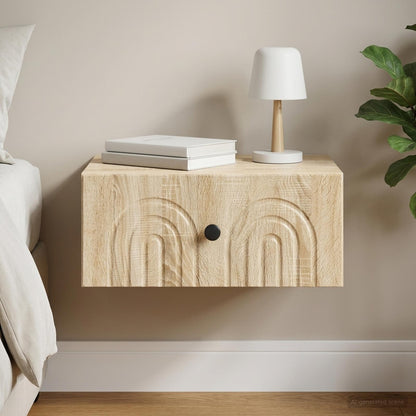 Wandmontierter Nachttisch Sonoma-Eiche 49 x 34,5 x 20 cm