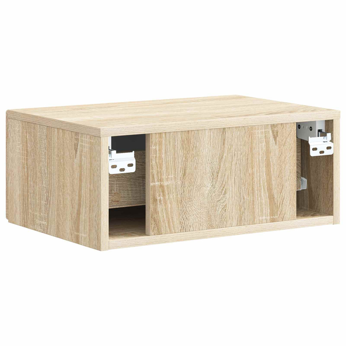 Wandmontierter Nachttisch 2 Stk. Sonoma-Eiche 49 x 34,5 x 20 cm