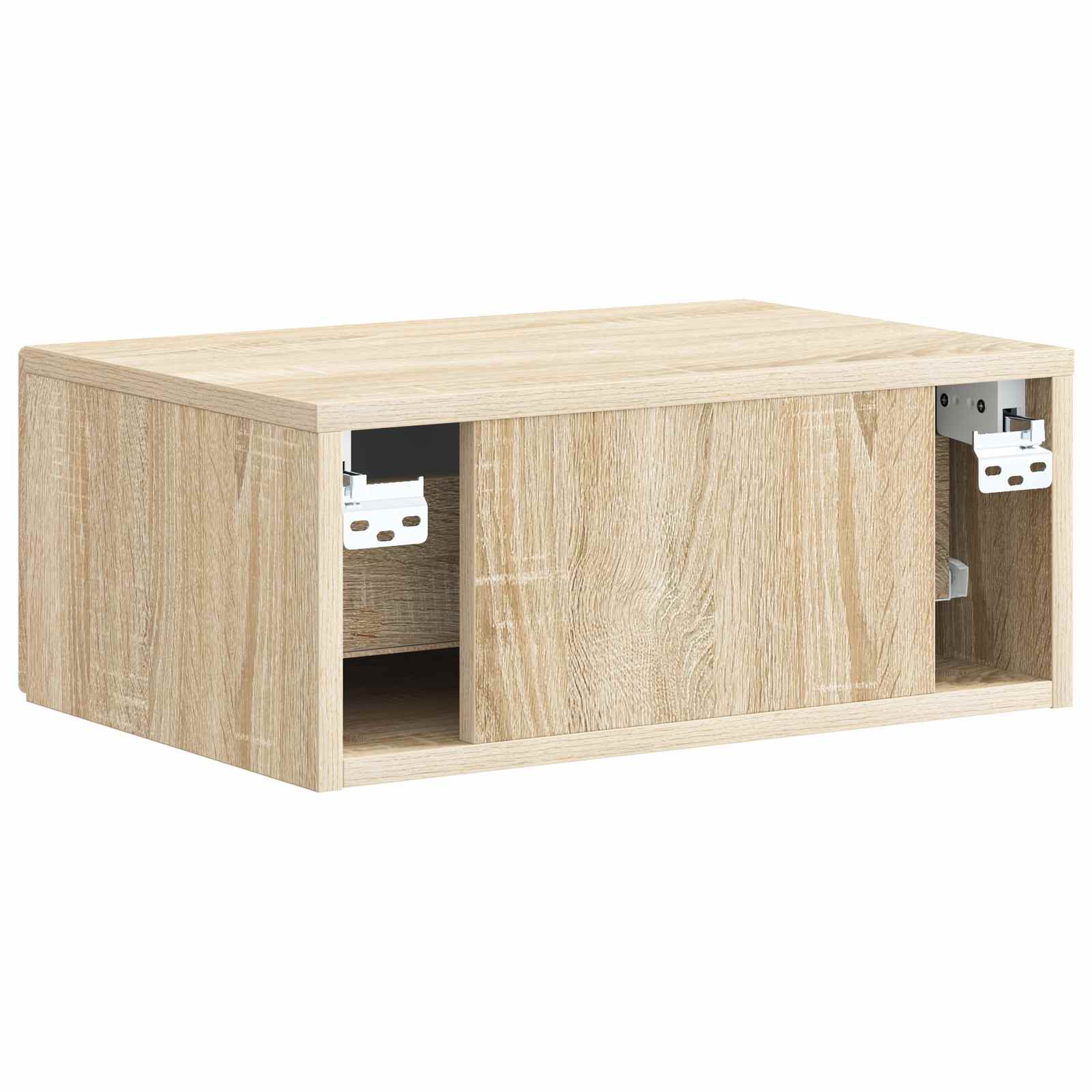 Wandmontierter Nachttisch 2 Stk. Sonoma-Eiche 49 x 34,5 x 20 cm