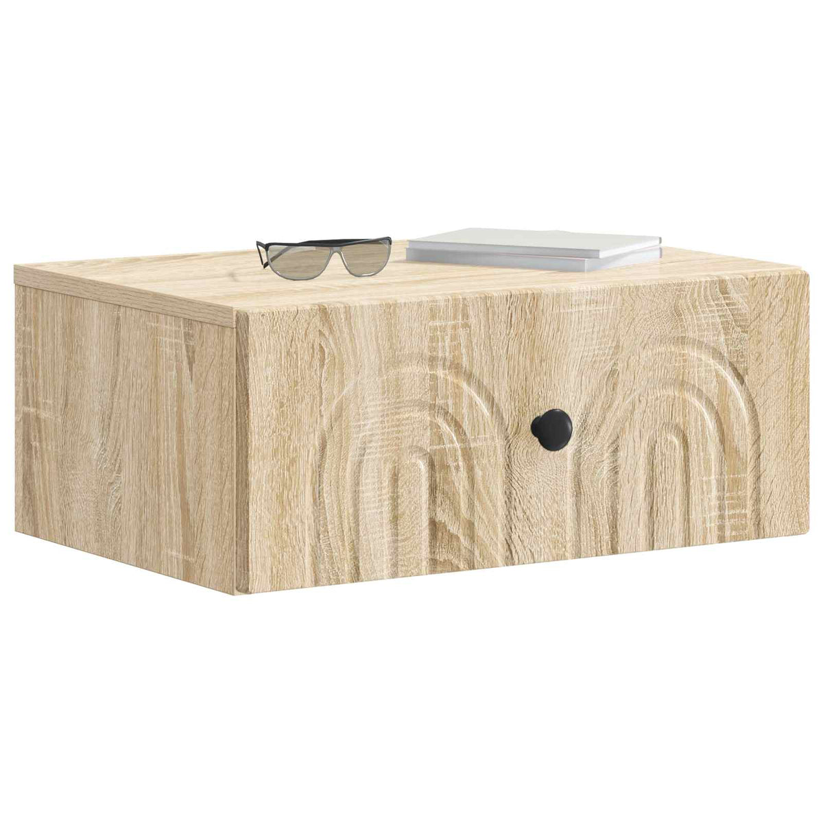Wandmontierter Nachttisch 2 Stk. Sonoma-Eiche 49 x 34,5 x 20 cm