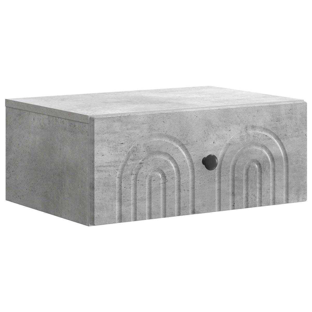 Wandmontierter Nachttisch Betongrau 49 x 34,5 x 20 cm