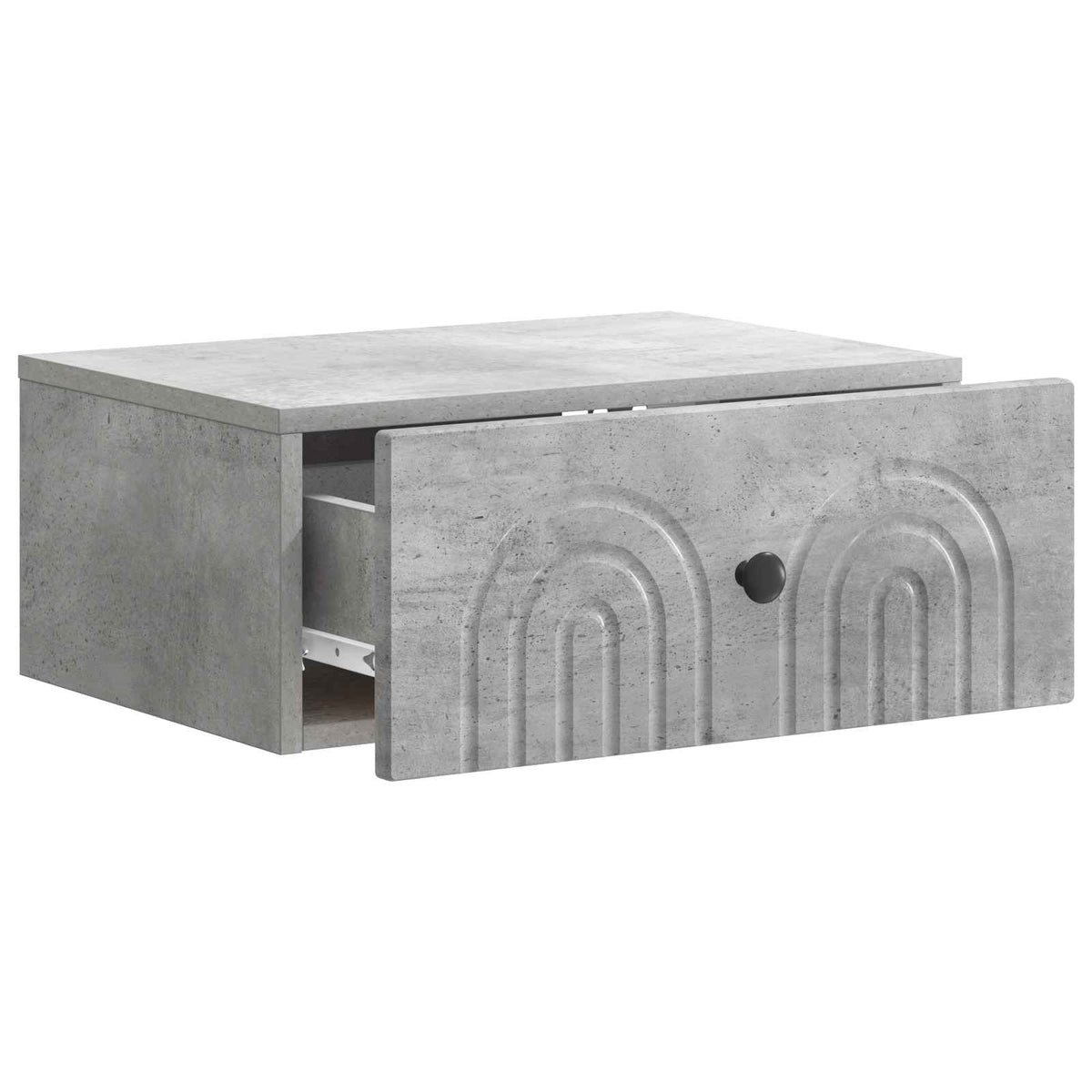 Wandmontierter Nachttisch Betongrau 49 x 34,5 x 20 cm