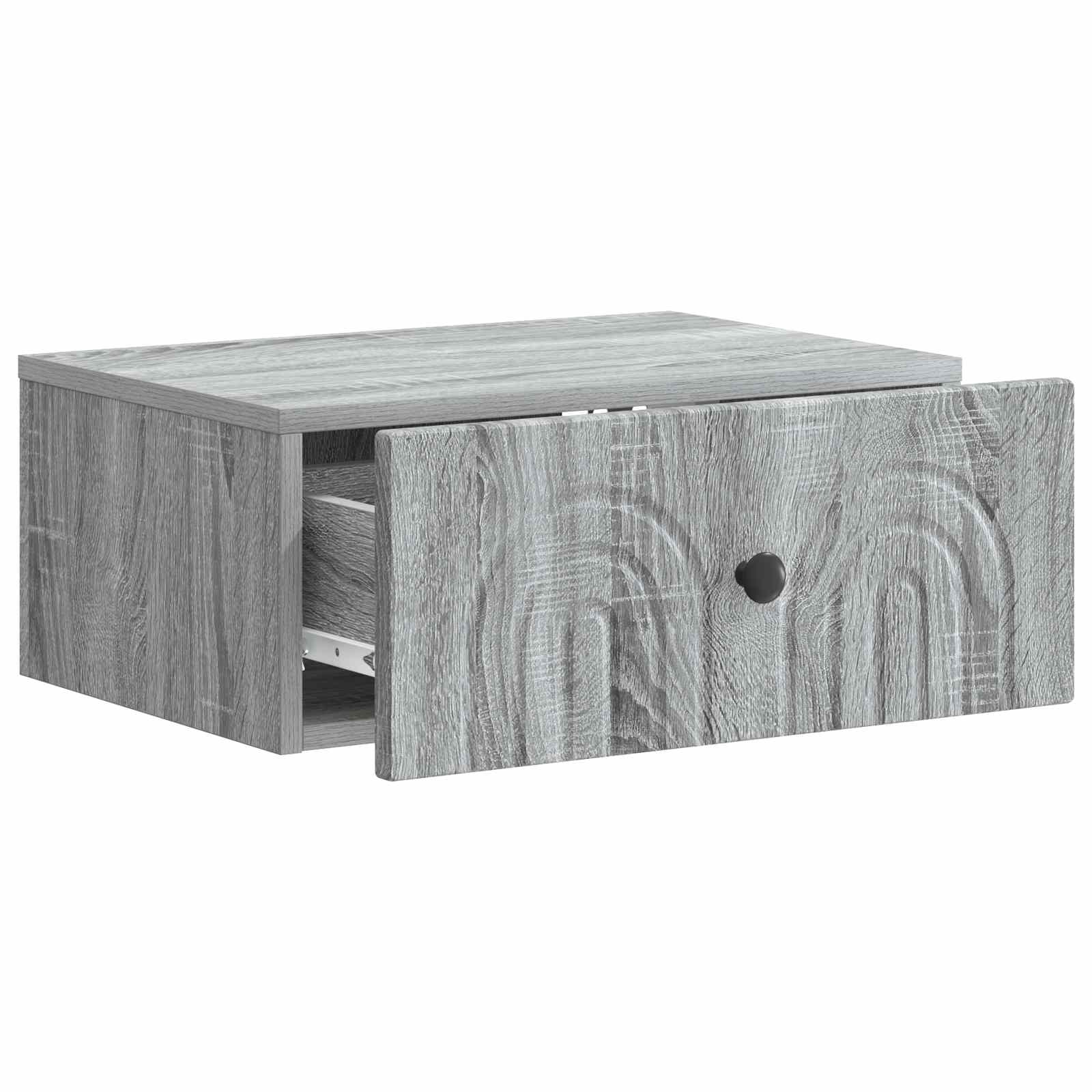 Wandmontierter Nachttisch Sonoma-Grau 49 x 34,5 x 20 cm
