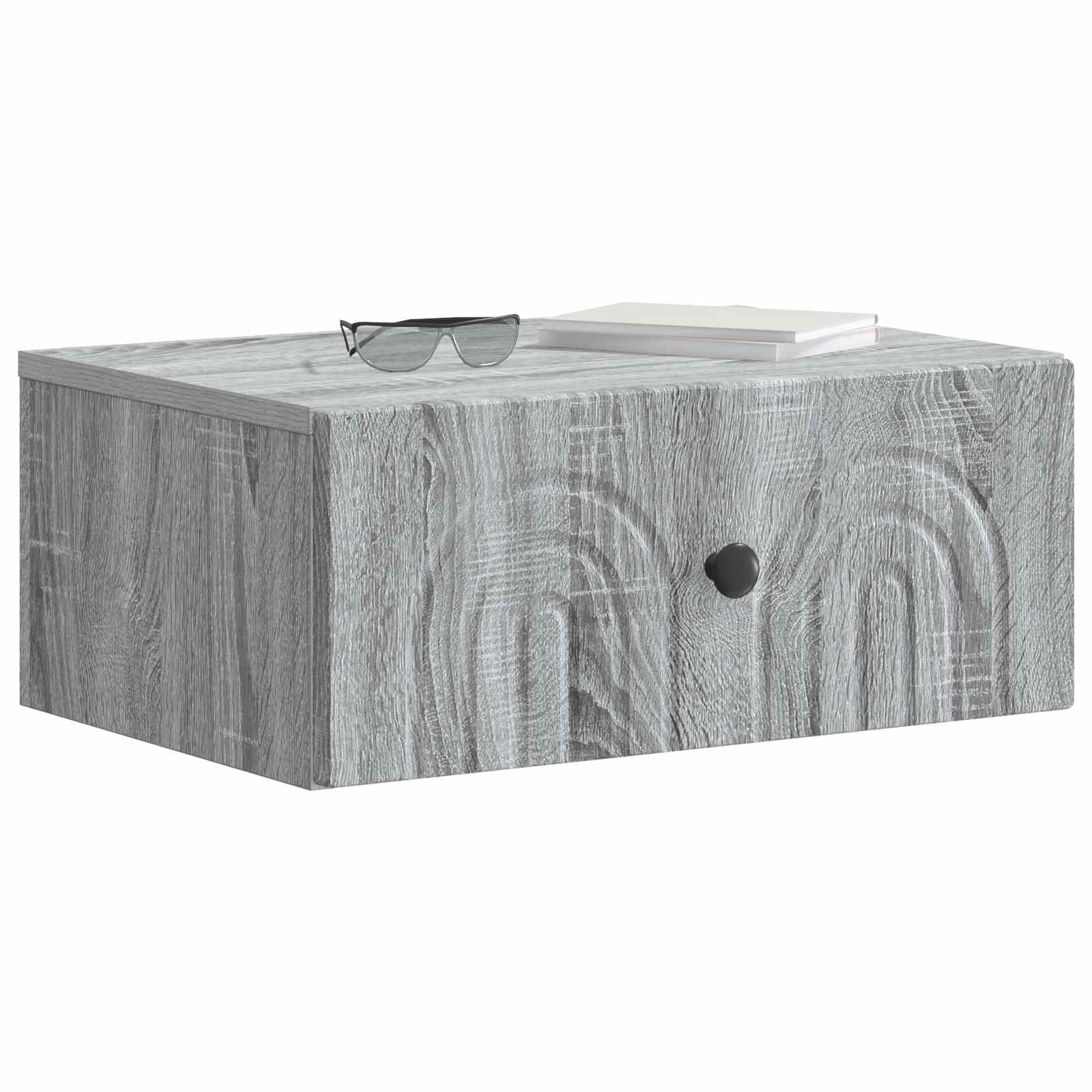 Wandmontierter Nachttisch Sonoma-Grau 49 x 34,5 x 20 cm