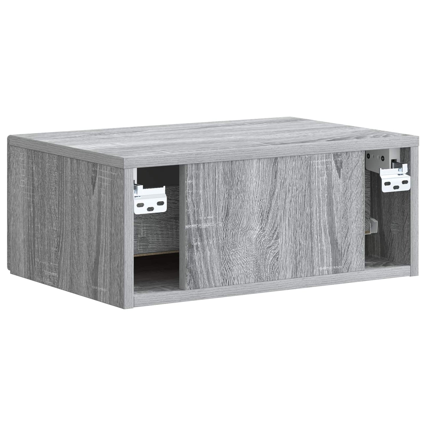 Wandmontierter Nachttisch 2 Stk. Sonoma-Grau 49 x 34,5 x 20 cm