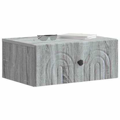 Wandmontierter Nachttisch 2 Stk. Sonoma-Grau 49 x 34,5 x 20 cm