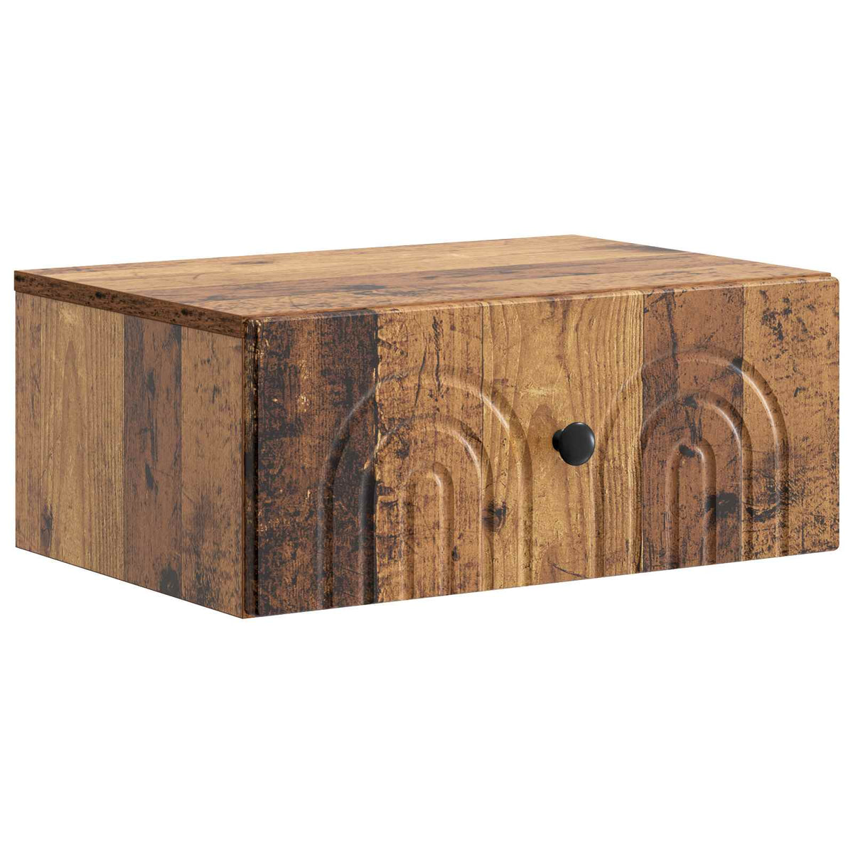 Wandmontierter Nachttisch Altholz 49 x 34,5 x 20 cm