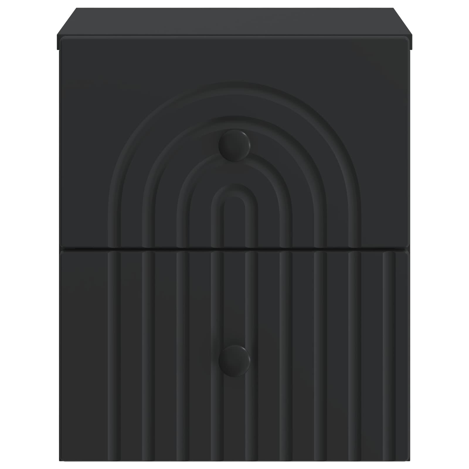 Wandmontierter Nachttisch Schwarz 33 x 34,5 x 40 cm