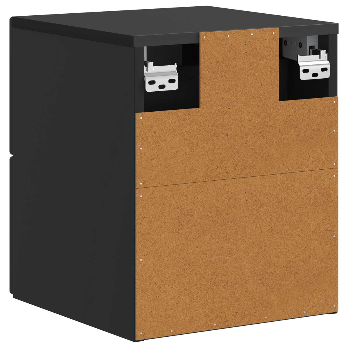 Wandmontierter Nachttisch 2 stk. Schwarz 33 x 34,5 x 40 cm