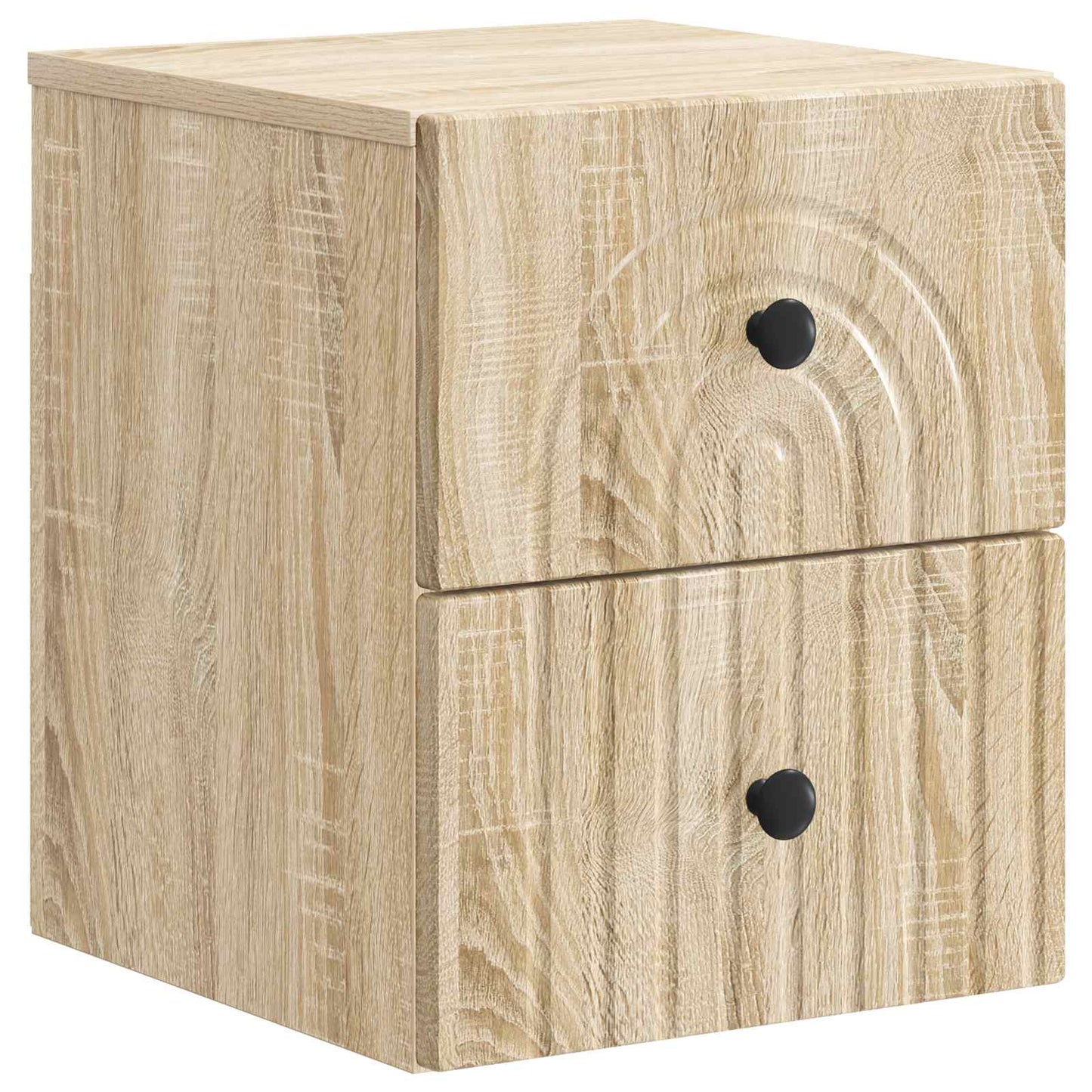 Wandmontierter Nachttisch 2 stk. Sonoma-Eiche 33 x 34,5 x 40 cm