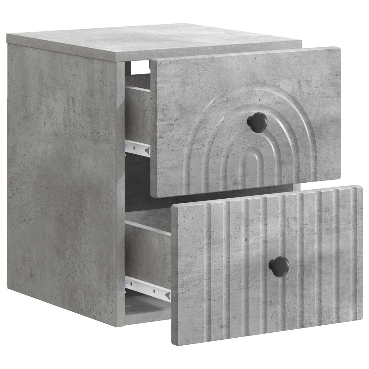 Wandmontierter Nachttisch Betongrau 33 x 34,5 x 40 cm