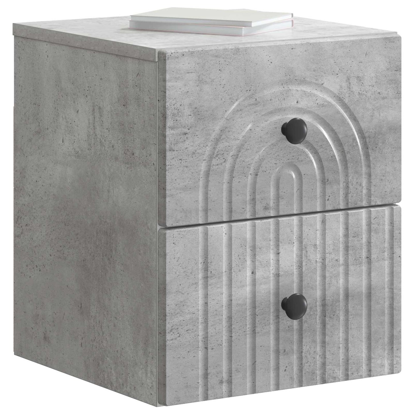 Wandmontierter Nachttisch Betongrau 33 x 34,5 x 40 cm