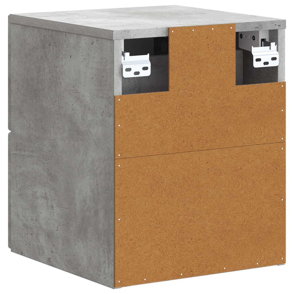 Wandmontierter Nachttisch 2 stk. Betongrau 33 x 34,5 x 40 cm