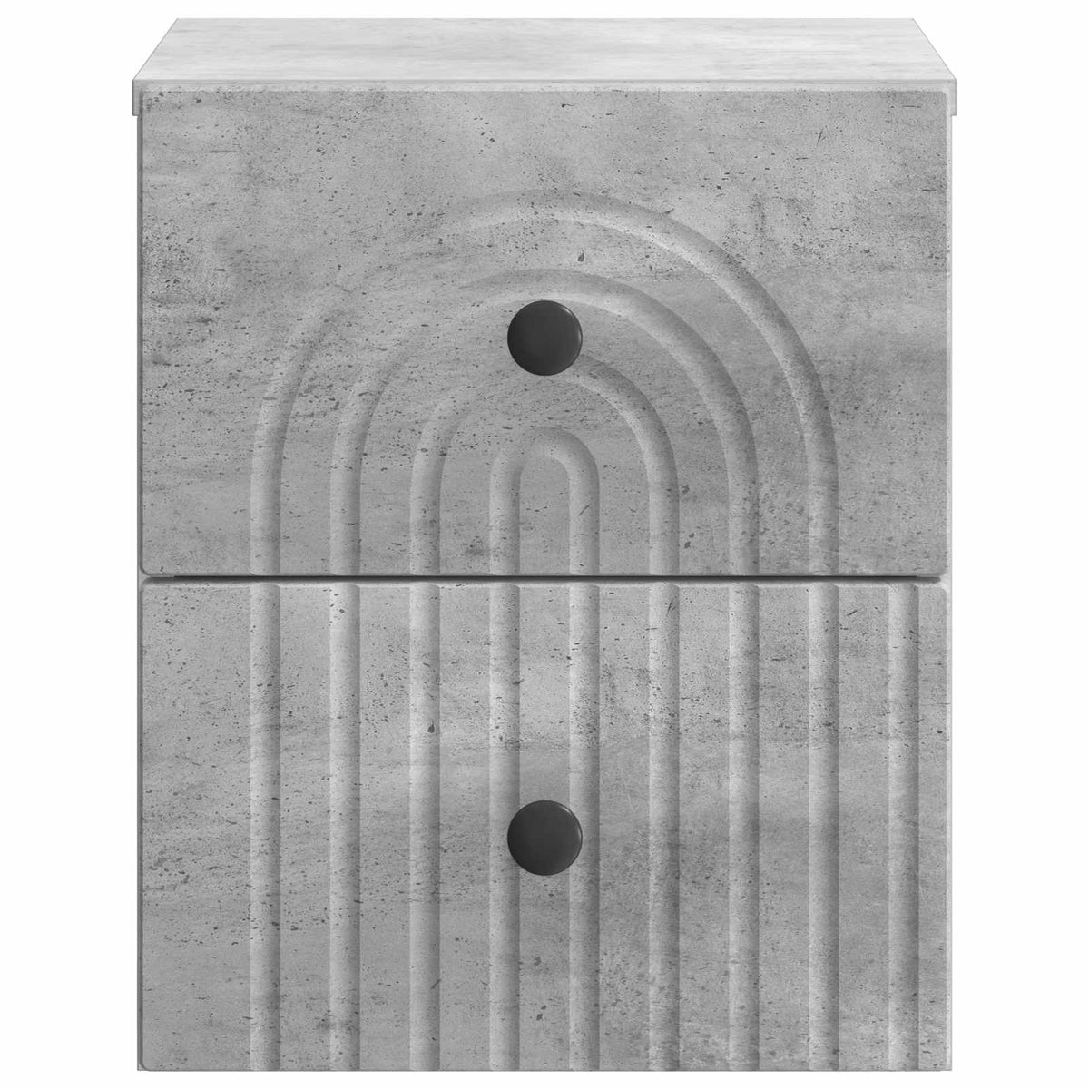 Wandmontierter Nachttisch 2 stk. Betongrau 33 x 34,5 x 40 cm