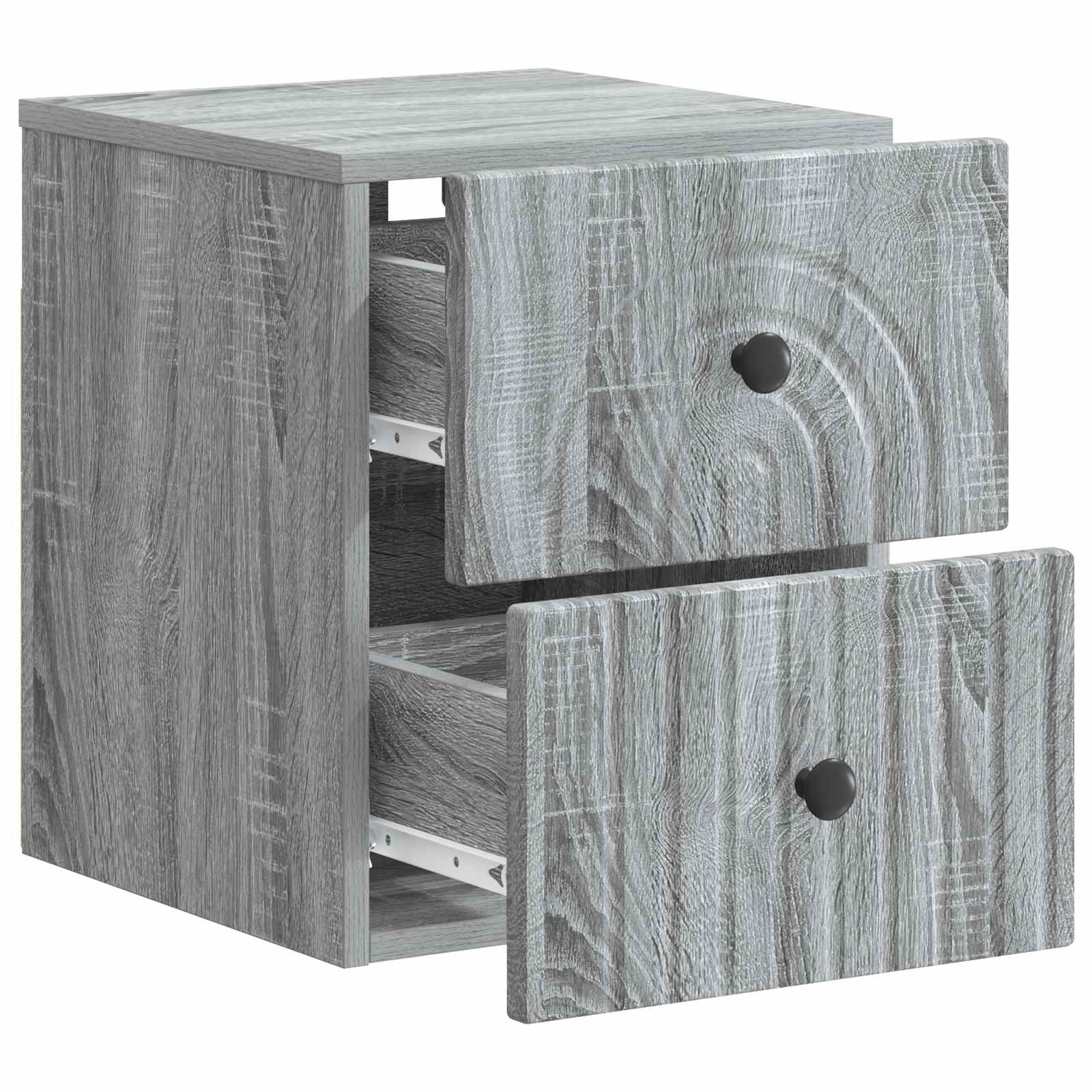 Wandmontierter Nachttisch Graues Sonoma 33 x 34,5 x 40 cm