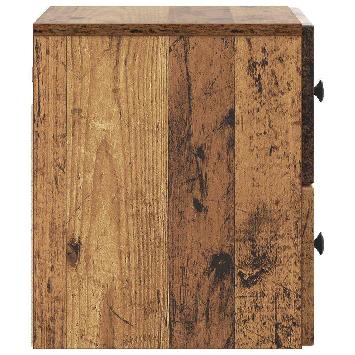 Wandmontierter Nachttisch Altholz 33 x 34,5 x 40 cm