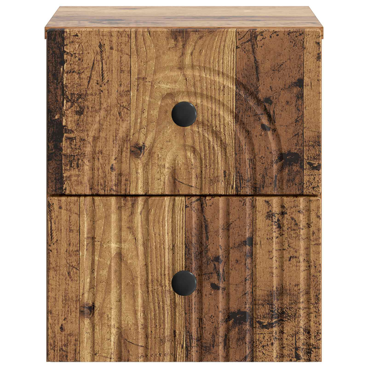 Wandmontierter Nachttisch 2 stk. Altholz 33 x 34,5 x 40 cm