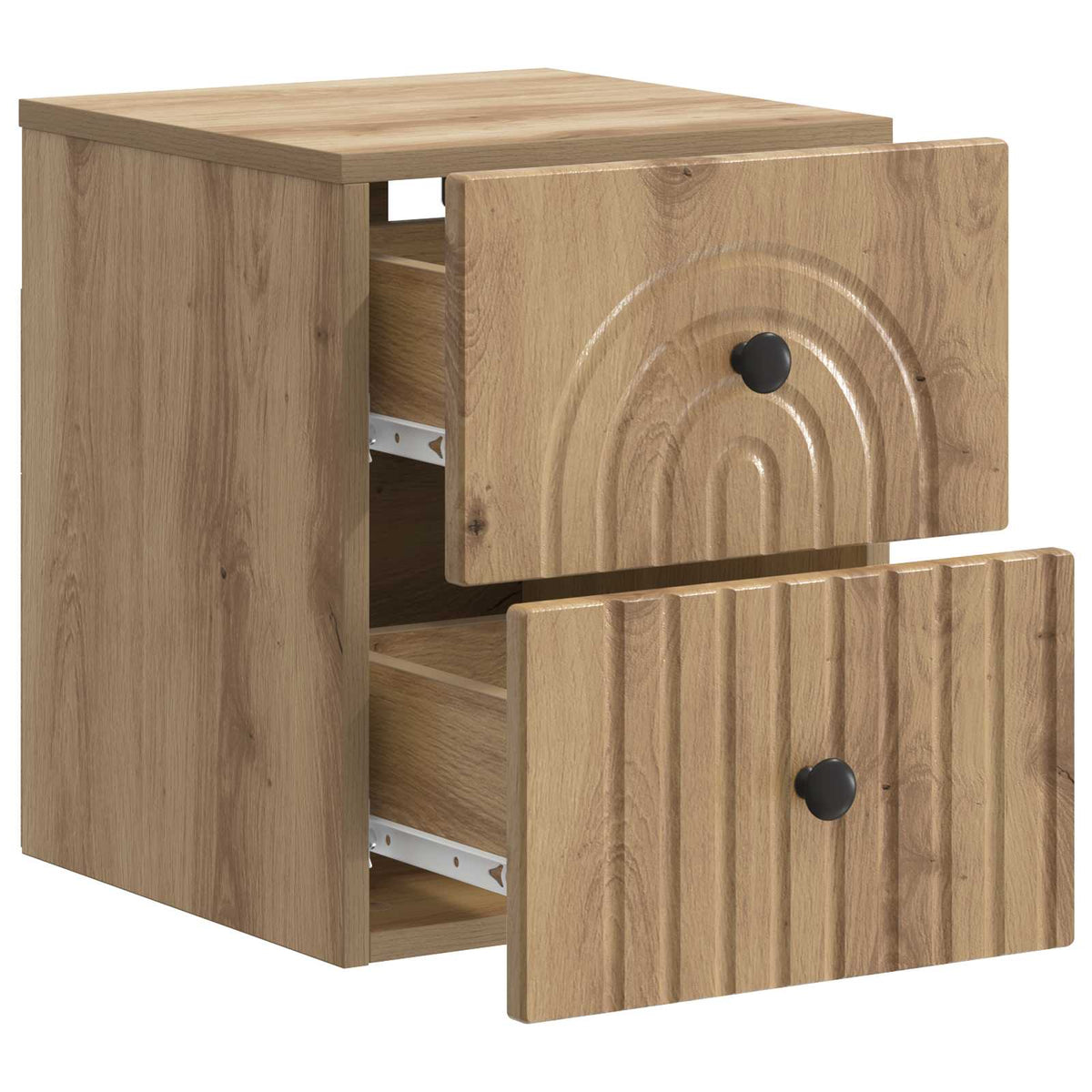 Wandmontierter Nachttisch 2 stk. Artisan-Eiche