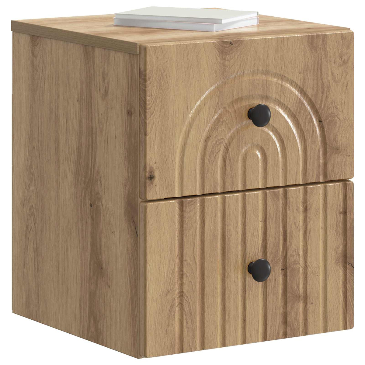 Wandmontierter Nachttisch 2 stk. Artisan-Eiche