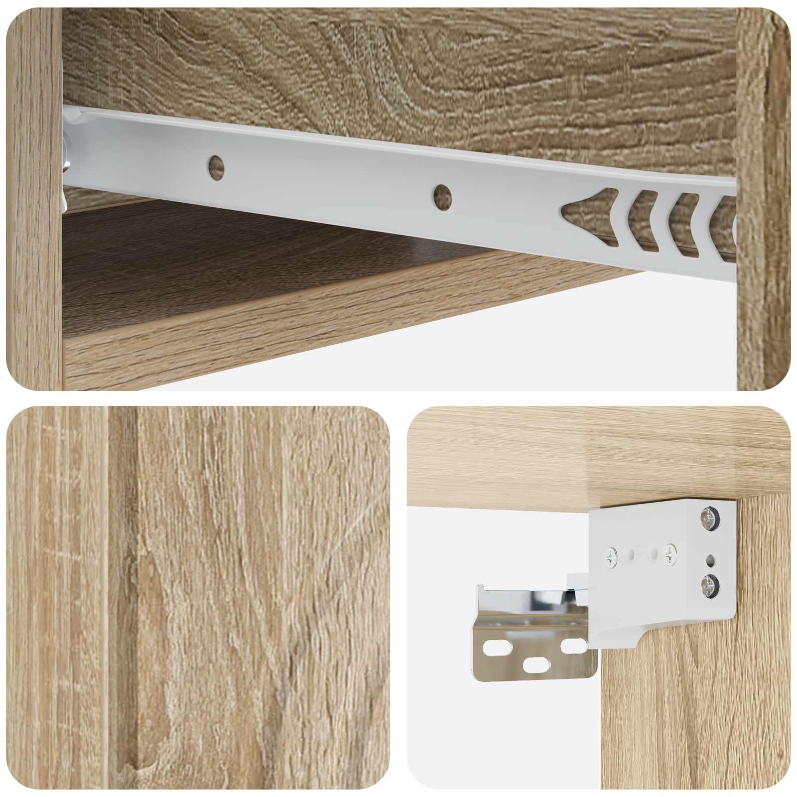 Wandmontierter Beistelltisch 59 x 34,5 x 17 cm Holzwerkstoff