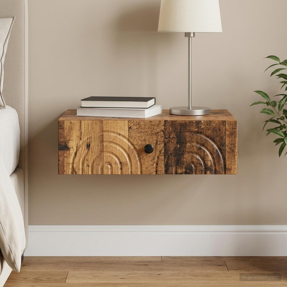 Wandmontierter Beistelltisch 59 x 34,5 x 17 cm Holzwerkstoff