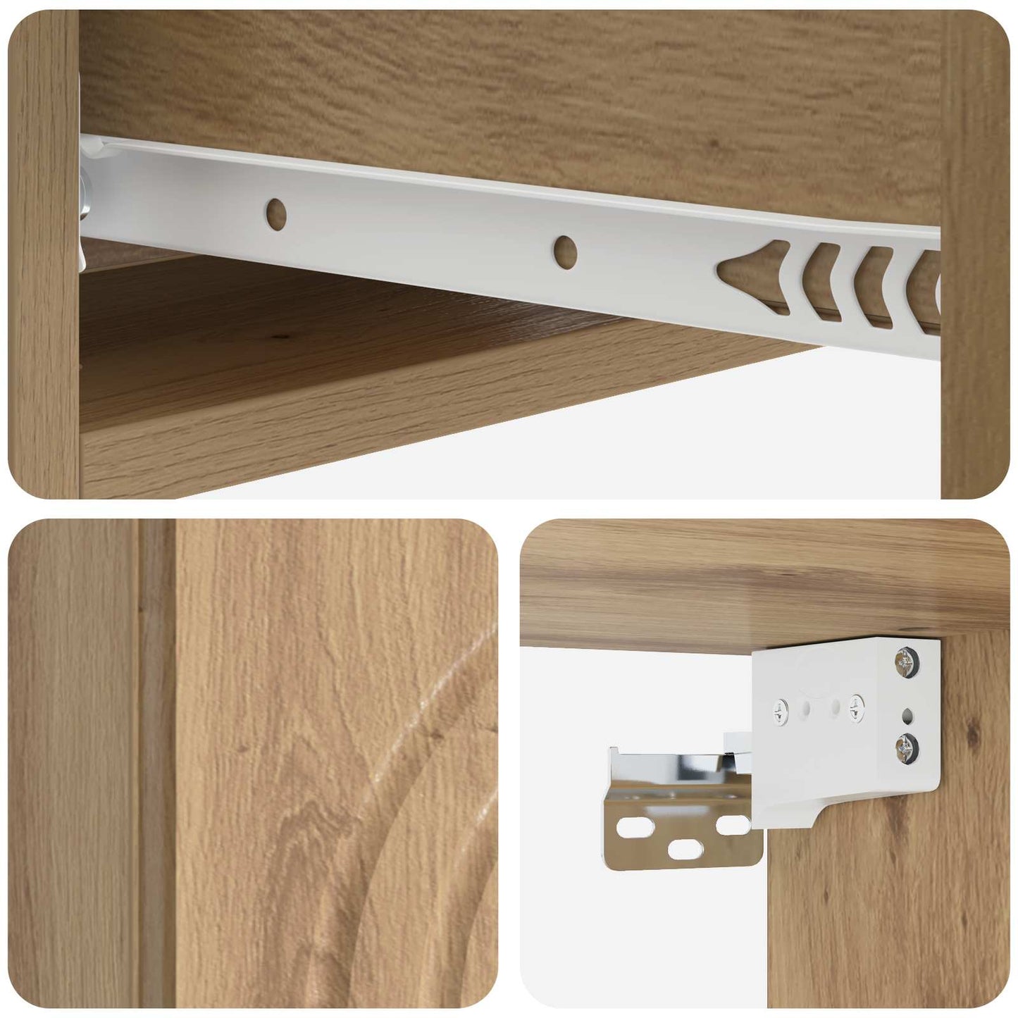 Wandmontierter Beistelltisch 59 x 34,5 x 17 cm Holzwerkstoff