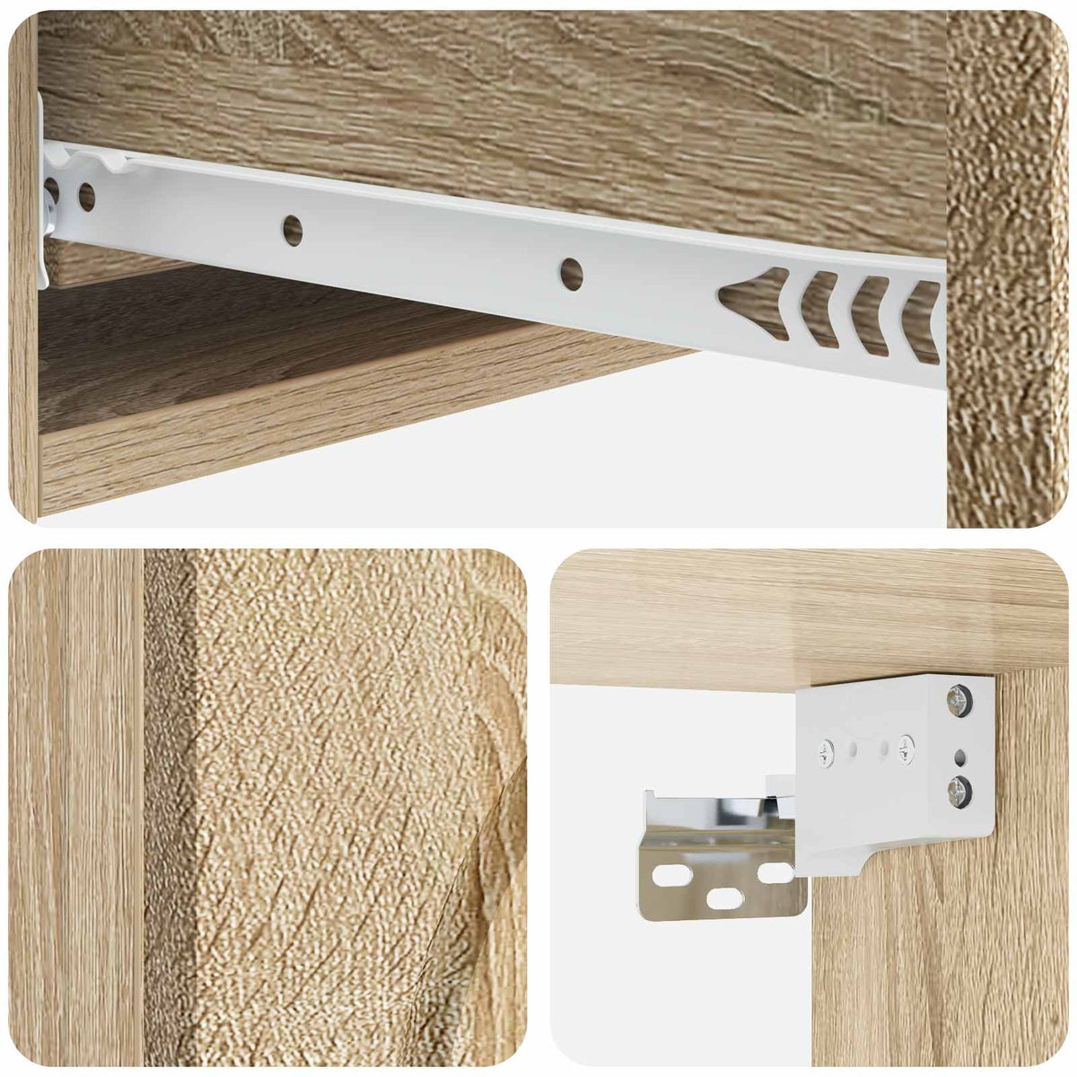 Wandmontierter Beistelltisch 87,5 x 34,5 x 17 cm Holzwerkstoff