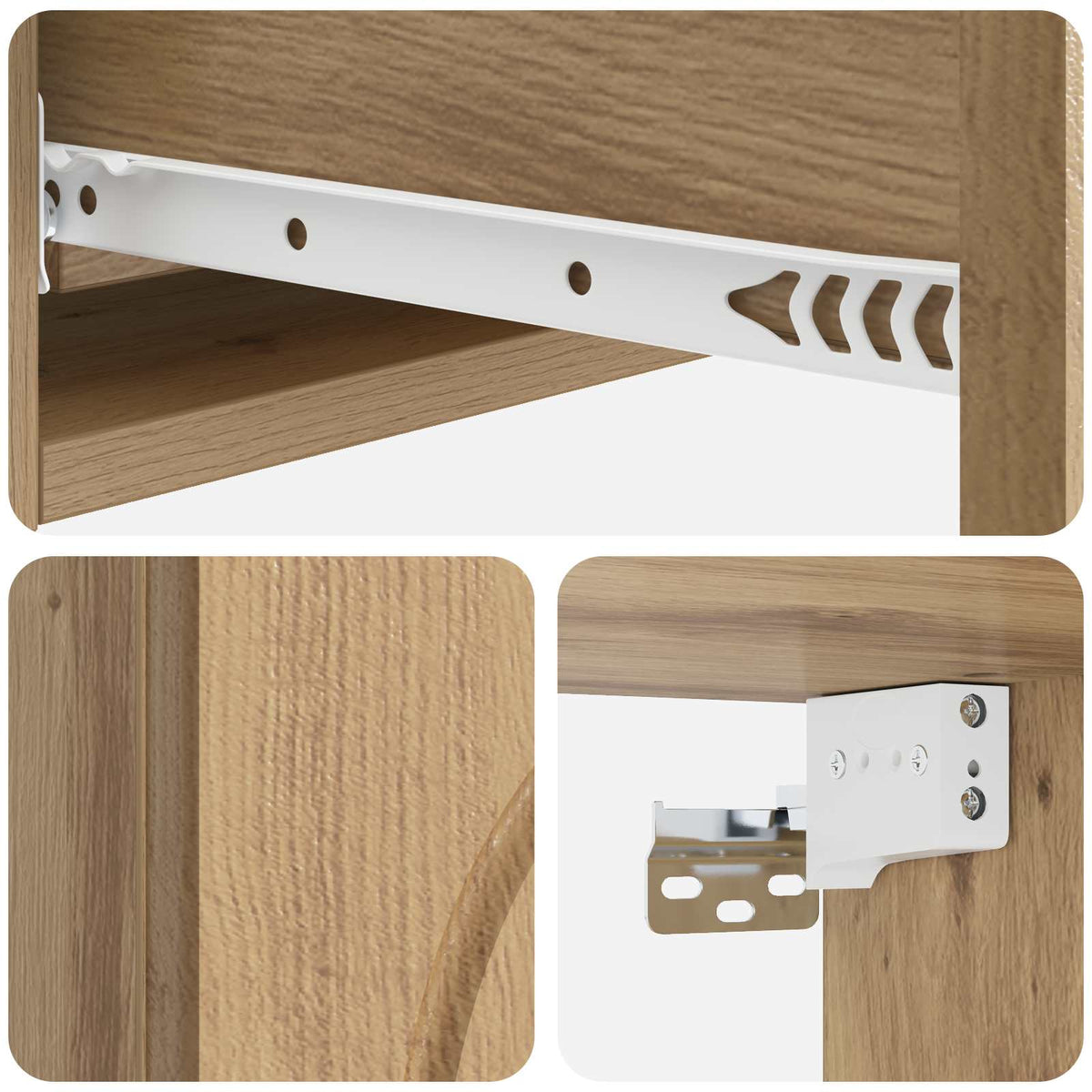 Wandmontierter Beistelltisch 87,5 x 34,5 x 17 cm Holzwerkstoff